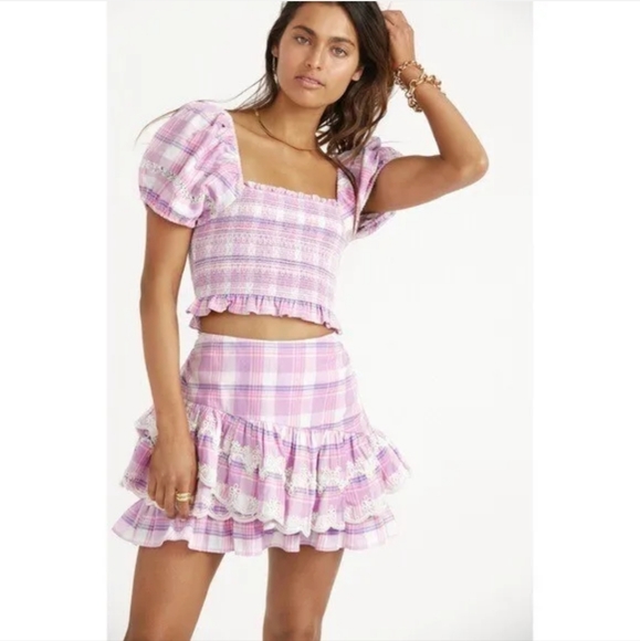 **SOLD** LOVESHACKFANCY Como Skirt NWD - Lavender/Pink - Size 8 - Picture 5 of 16